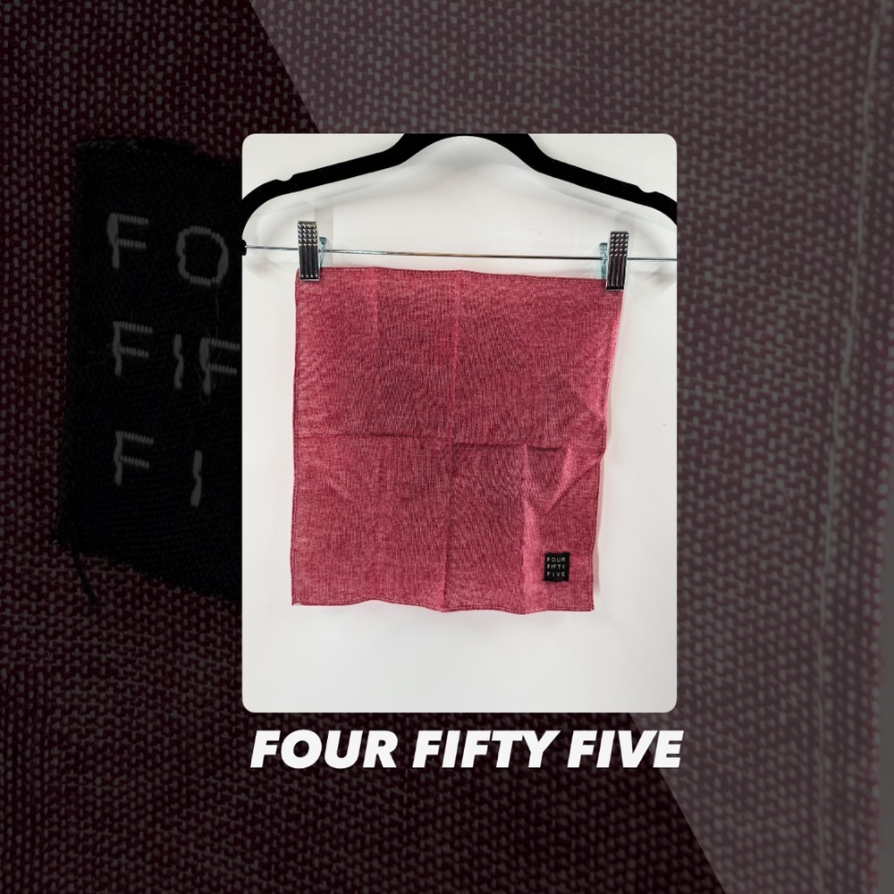 EUC Four Fifty Five Red Heathered Pocket Square